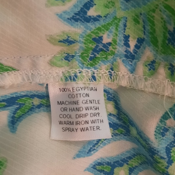 Craig Taylor Egyptian cotton paisley button down fitted top blouse small NWOT *4 - Picture 4 of 6